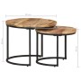 vidaXL Satztische 2 Stk Rohes Mangoholz 337999_8
