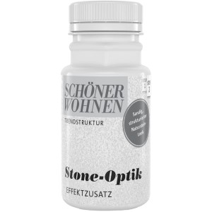 Schöner Wohnen Effektzusatz Trendstruktur Stone-Optik im weißen Behälter.