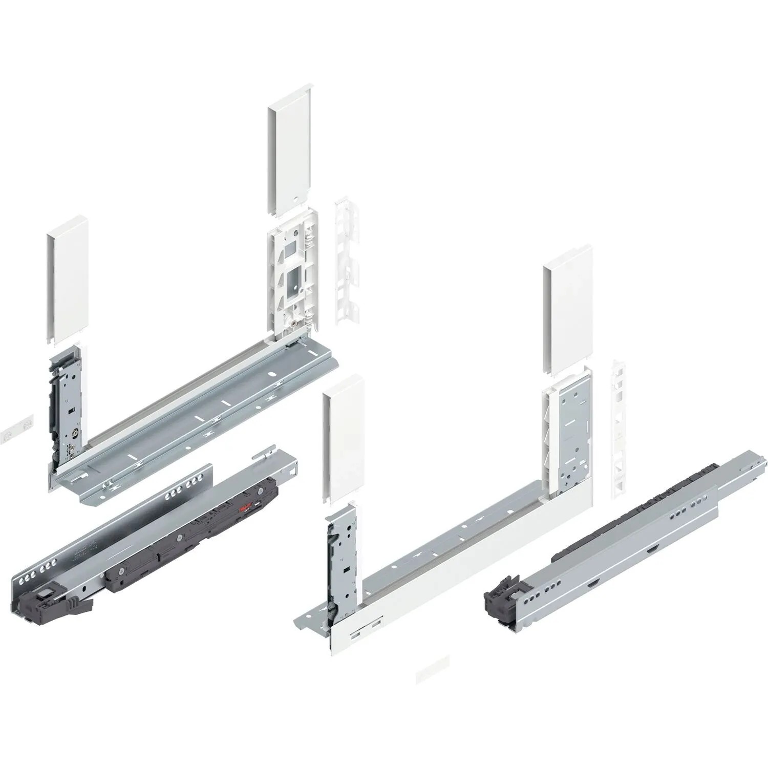 Blum Schubladensystem Legrabox free Höhe C Tip-On Vollauszug 400 mm 40 kg Seidenweiß