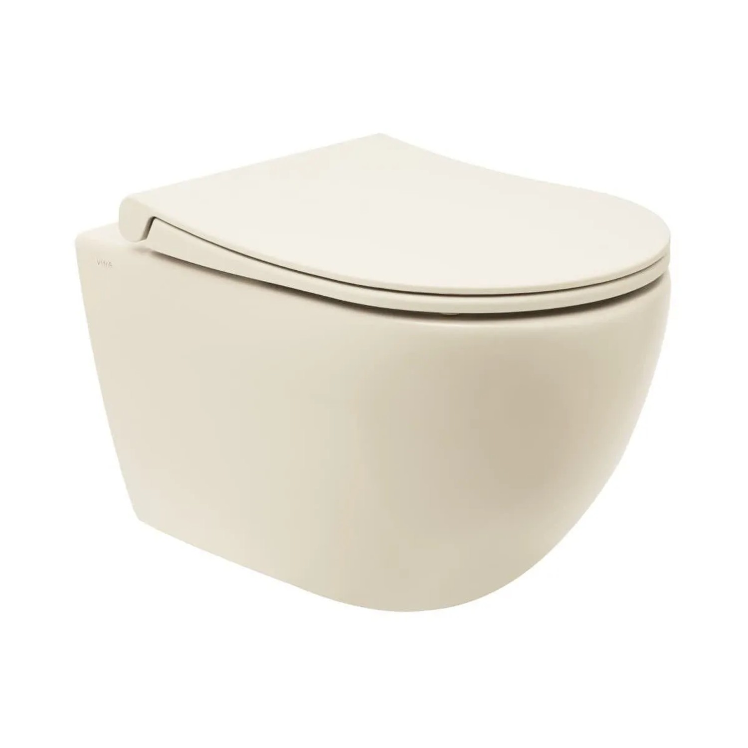 Vitra Wand-WC Project Hänge-WC Spülrandlos mit SoftClose WC-Sitz Beige Matt