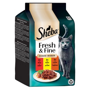 Sheba Katzen-Nassfutter Fresh & Fine Rind Huhn & Lamm 6 x 50 g