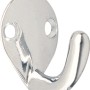 Glänzender, verchromter Wandhaken 743 aus Metall für einfache Montage.