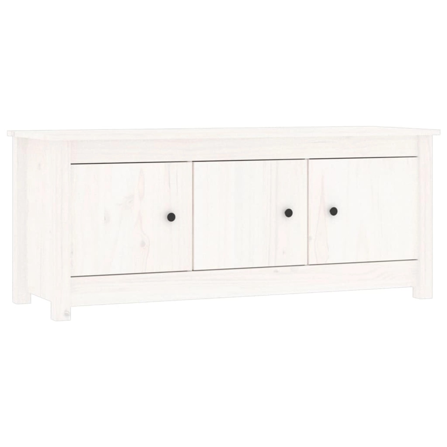 vidaXL Schuhschrank Weiß 110x38x45,5 cm Massivholz Kiefer 814600 günstig online kaufen