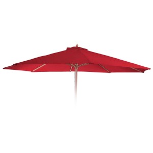 Roter Ersatzbezug für Sonnenschirm Ø 3,5m in Bordeaux, wasserabweisend, UV 50 Schutz. Ideal für Garten & Terrasse.