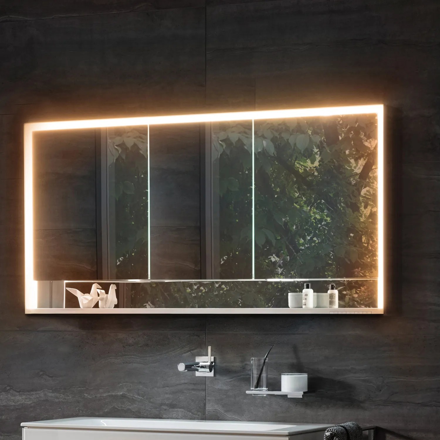 LED Spiegel Beleuchtung Für Badezimmer – Doppelreihig, 10W, IP44 Wasserdicht | Aluminium Chrom, 30 Cm, Wandmontage