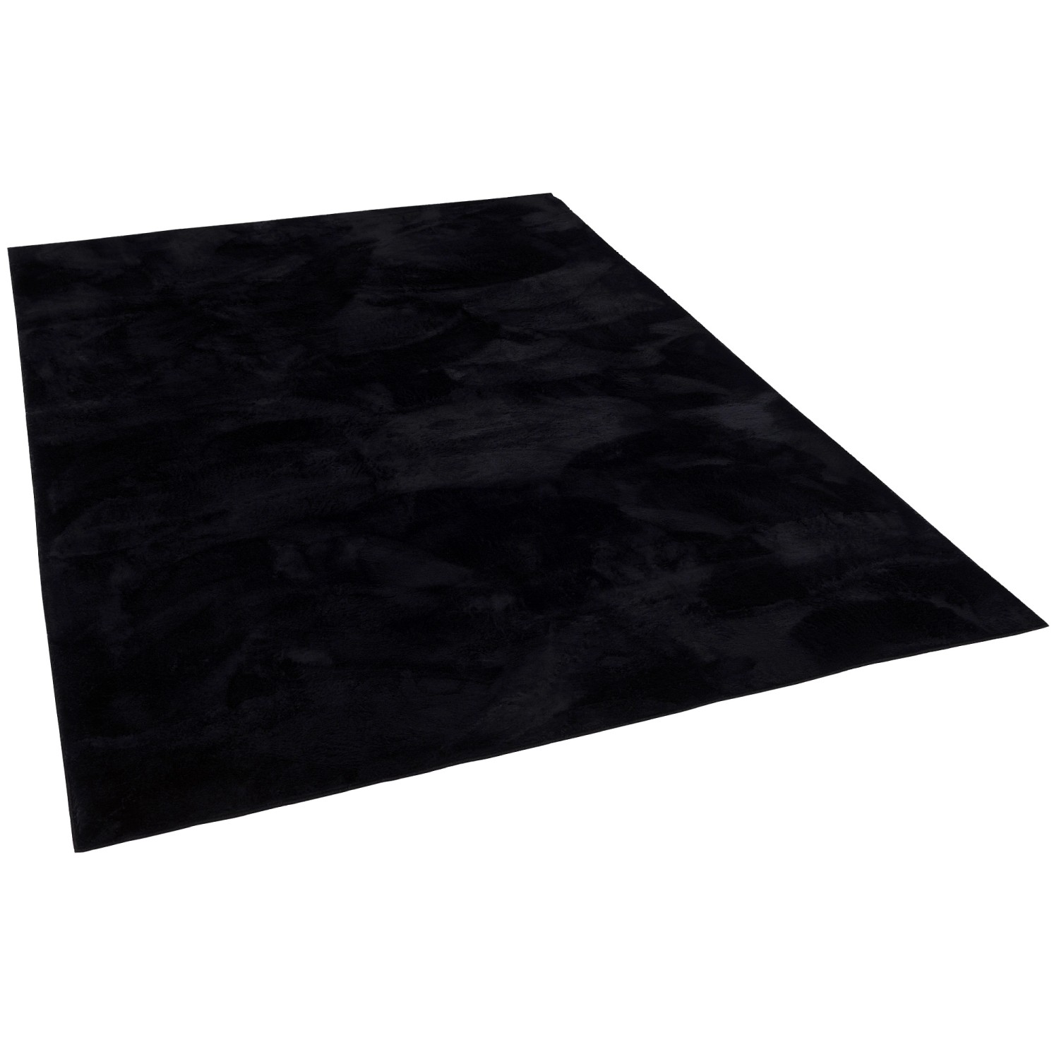 Pergamon Luxus Super Soft Fellteppich Pearl Schwarz 80x150cm günstig online kaufen