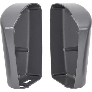 Graue Endkappe aus Aluminium für Kassettenmarkisen der Serie Maraca.