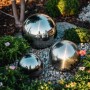 Intergarden Dekokugel Garten Ø 30 cm Edelstahlkugel Winterfest für Außen Teich & Schwimmdeko_5