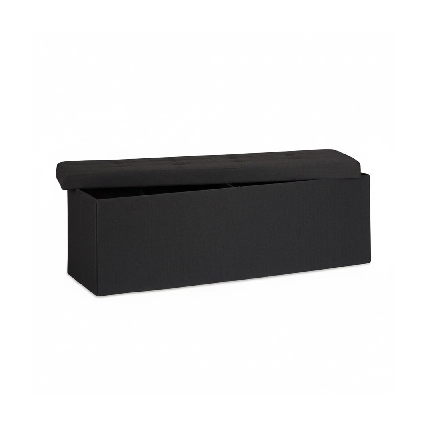 Relaxdays Sitzbank Leinen Schwarz Faltbar 114 cm x 38 cm x 38 cm 9 kg