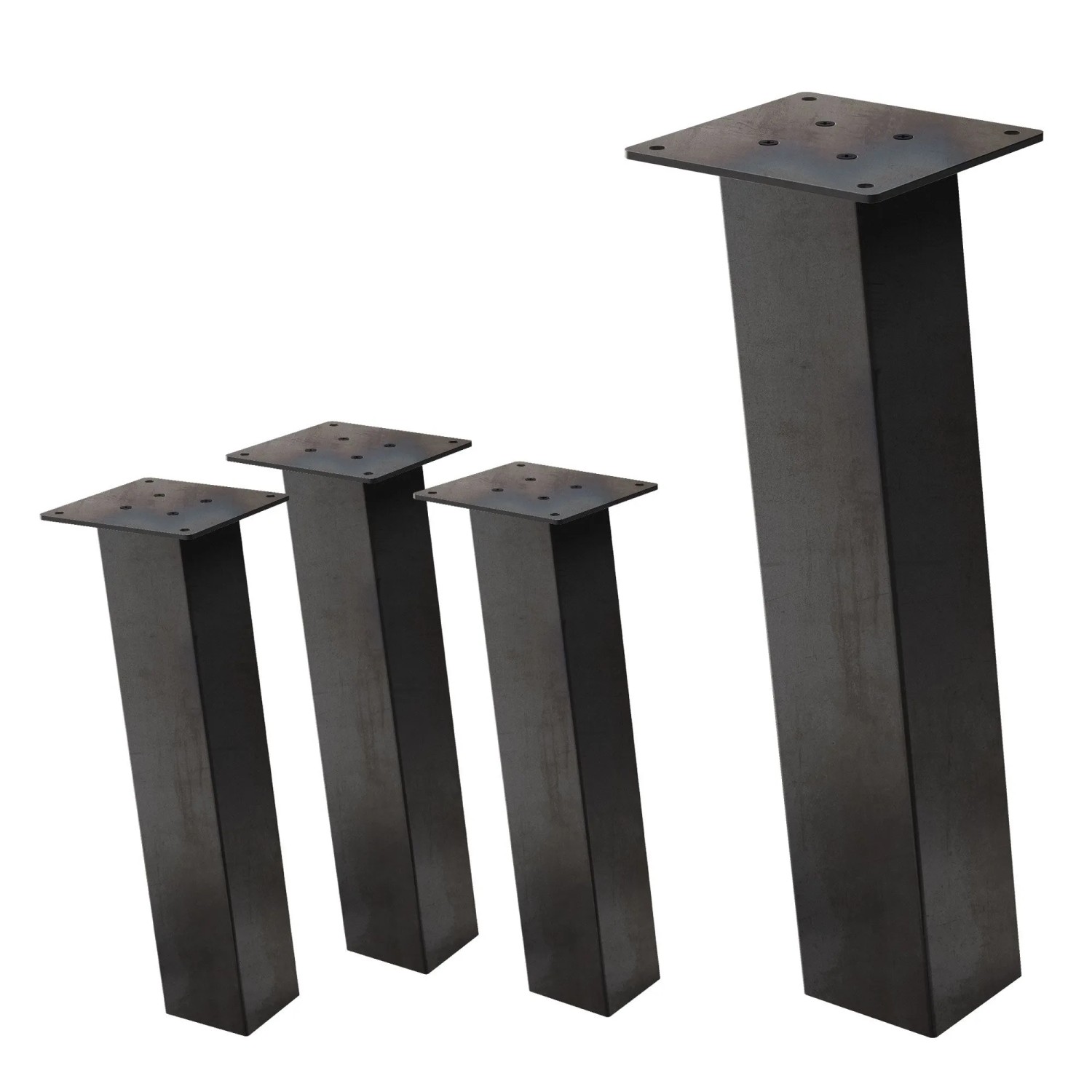 Ml-Design Tischbeine 4er Set I-96GRAD 42 cm Industrial Stahl 8x8cm