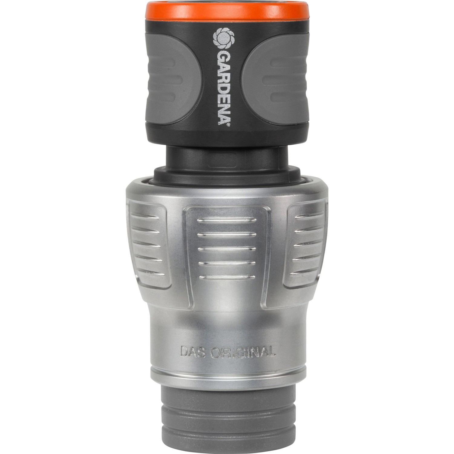 Gardena Premium Schlauchverbinder 19 mm (3/4'') aus Metall und Kunststoff für Gartenschläuche.