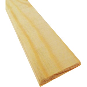 Tischkantenleiste aus Kiefernholz, 23x4 mm, Länge 2400 mm. Holzleiste für Möbel und Innenausbau.