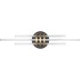 Moderne LED Deckenleuchte Cinto in Schwarz-Gold, 81 cm breit, dimmbar.