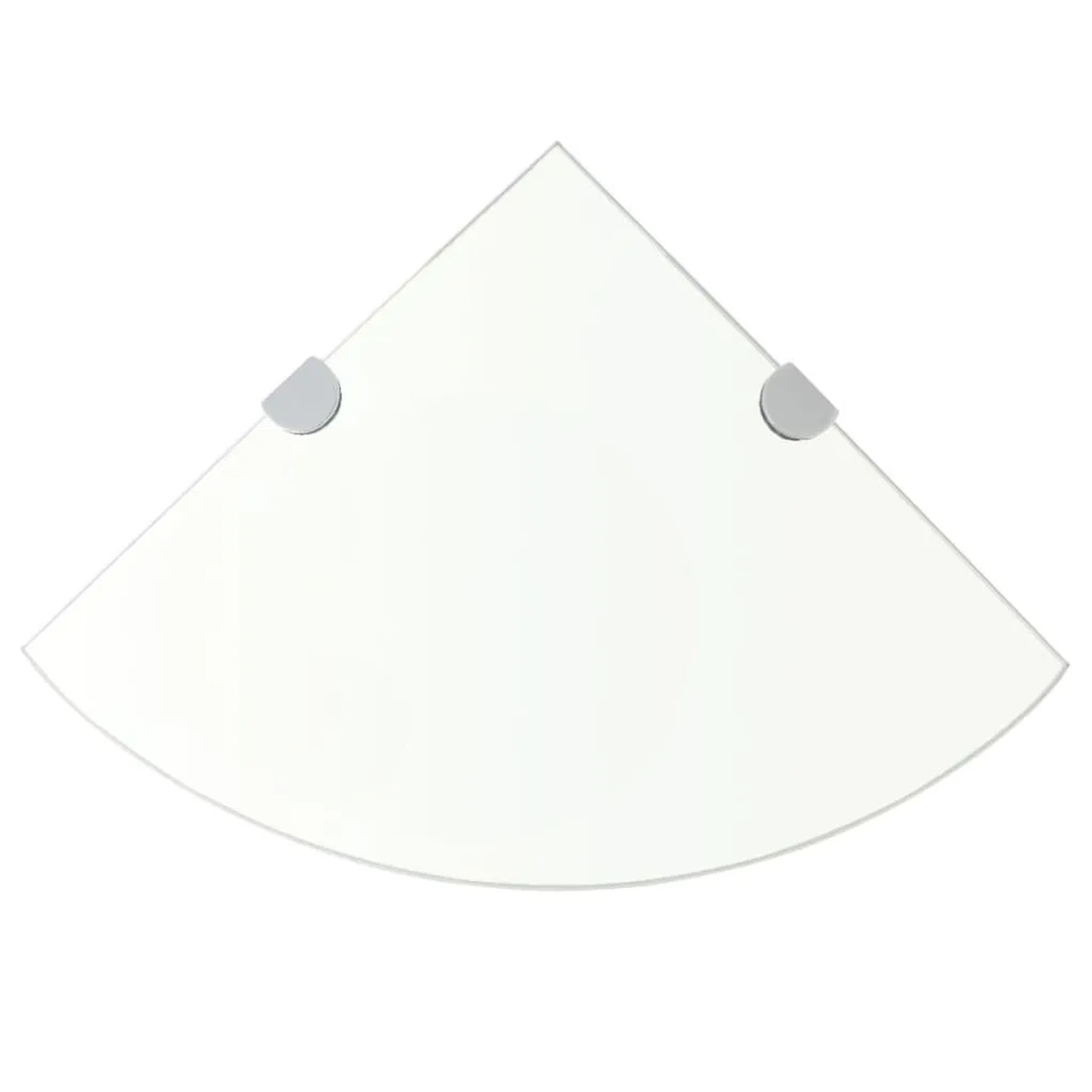 vidaXL Eckregale 2 Stk mit Verchromten Halterungen Glas Transparent 3051592