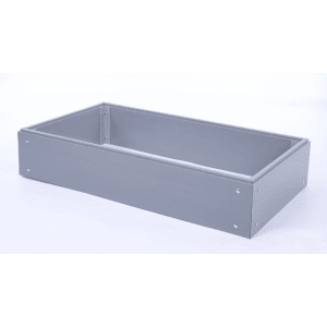 PROREGAL Hochbeete Growline Plast HxBxT 21x140x140cm 1 Ebene Grau