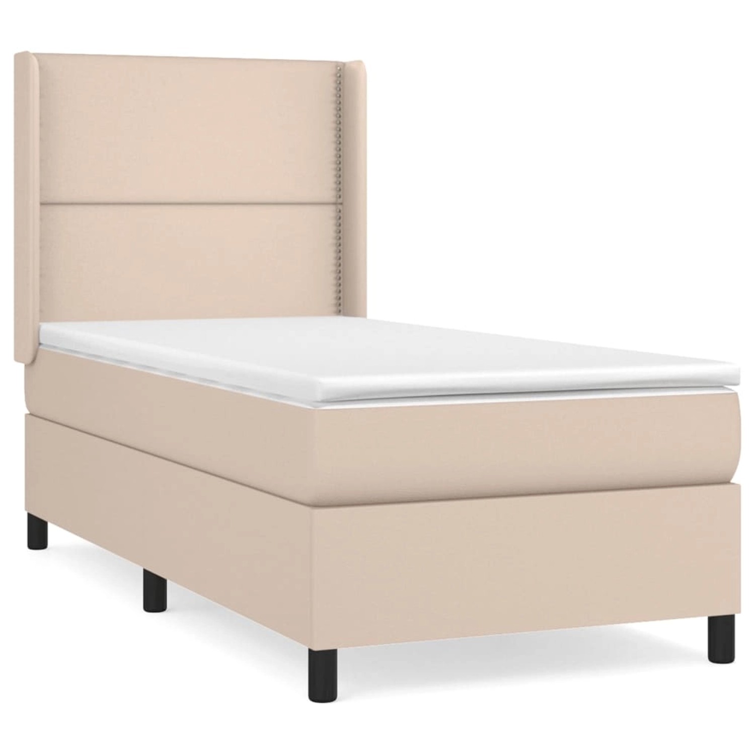 vidaXL Boxspringbett Matratze Cappuccino-Braun 100x200cm Kunstleder1466263 günstig online kaufen