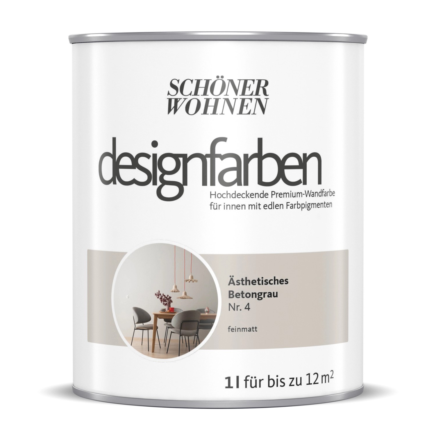 Schöner Wohnen Designfarben Ästhetisches Betongrau 1 l