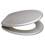 Sanilo WC-Sitz Glitzer Silber aus Holz, stabiler Toilettendeckel für Standard WC-Becken.