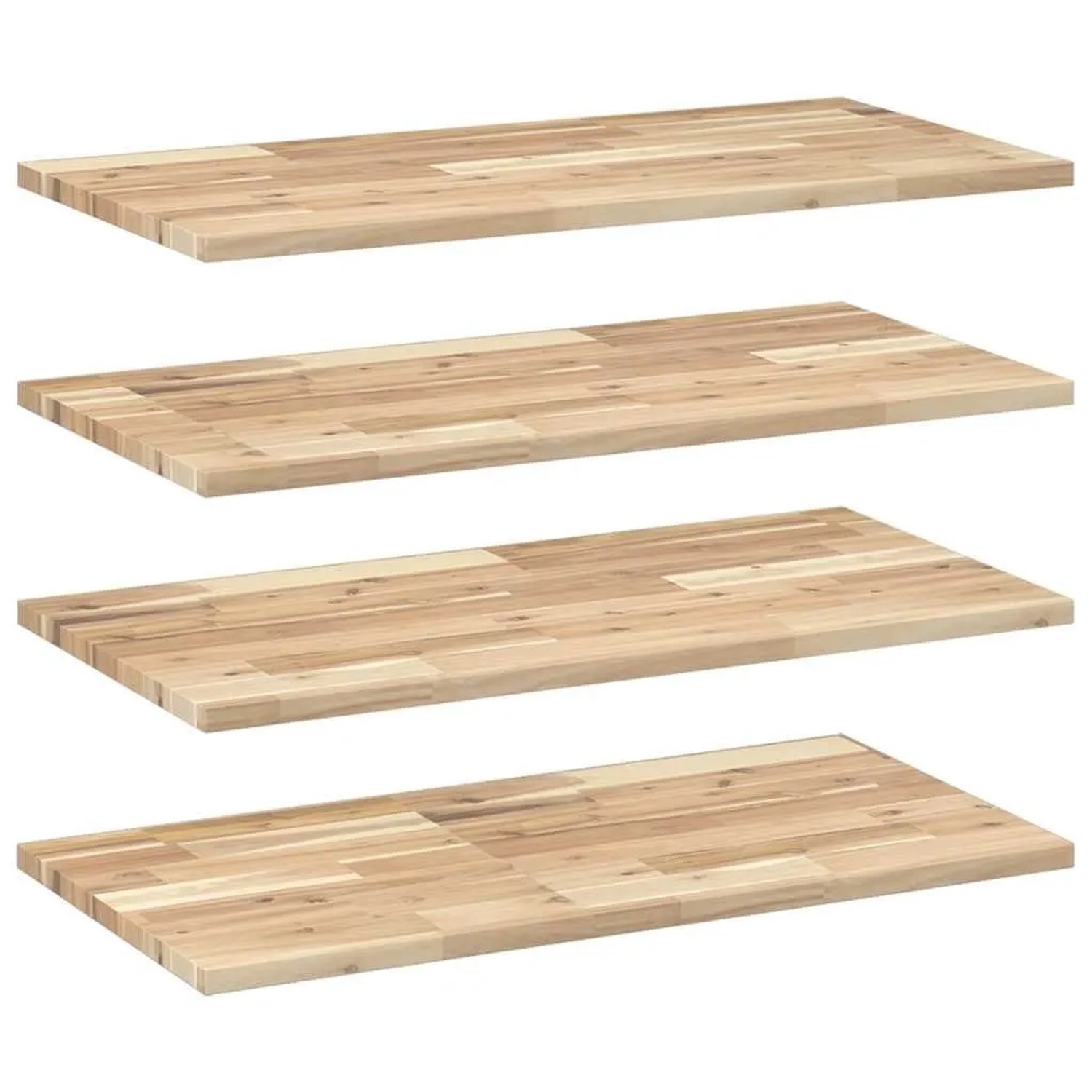 vidaXL Schweberegale 4 Stk 80x40x2 cm Massivholz Akazie Unbehandelt 3279398