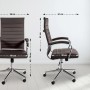 DELUKE Bürostuhl Ergonomisch MEGAO Schreibtischstuhl Echtleder Höhenverstellbarer Drehstuhl Computerstuhl 135 Kg Coffee_2