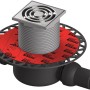 Tece Ablaufset Norm S 120 mit Seal System für Duschabläufe, bestehend aus Ablaufkörper, Flansch und Designrost.