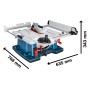 Bosch Professional Tischkreissäge GTS 10 XC mit 254 mm Sägeblatt, Tischverbreiterung und Zubehör.