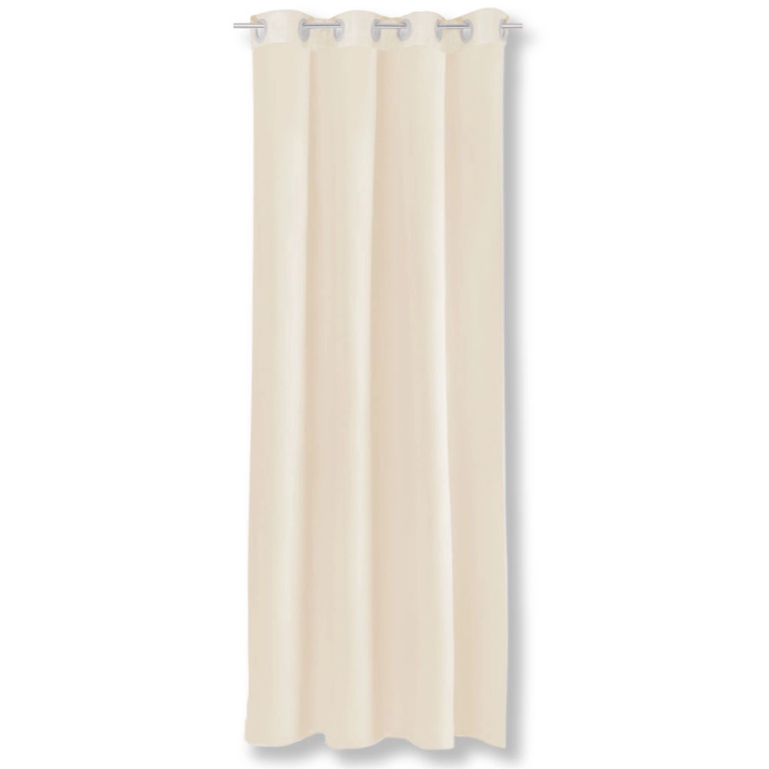 Bestgoodies Dekoschal Ellen Ösen Blickdicht 140 cm x 245 cm Beige 2er Pack günstig online kaufen