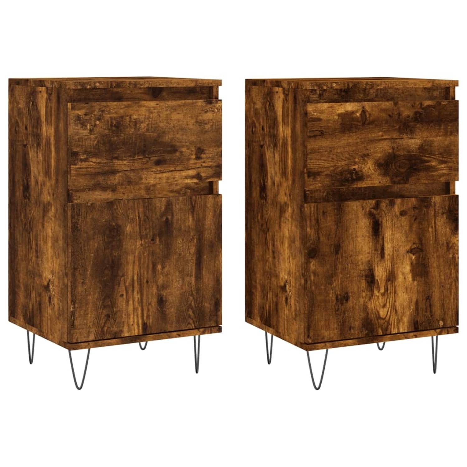 vidaXL Sideboards 2 Stk Räuchereiche 40x35x70 cm Holzwerkstoff 831159 günstig online kaufen