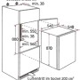 Skizze der Held Möbel Küchenzeile Mailand 290 cm, Maße und Details für Einbauküche.