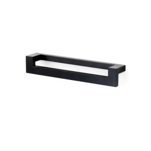 Emuca Lot von 5 Möbelgriffe Xirivella L160 mm 128 mm AChsenabstand Aluminium Schwarz Eloxiert