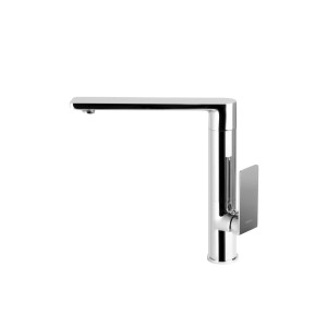 KOLMAN Küchenarmatur TRINO in Chrom. Moderner Einhebelmischer mit quadratischem Auslauf für die Küche.
