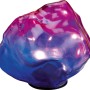 Solar-Dekostein Kristall, blau-pink, mit LED-Beleuchtung für Garten und Balkon.