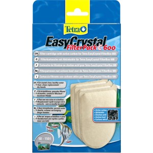 Tetra EasyCrystal FilterPack C600 mit Aktivkohle für Aquarienfilter.