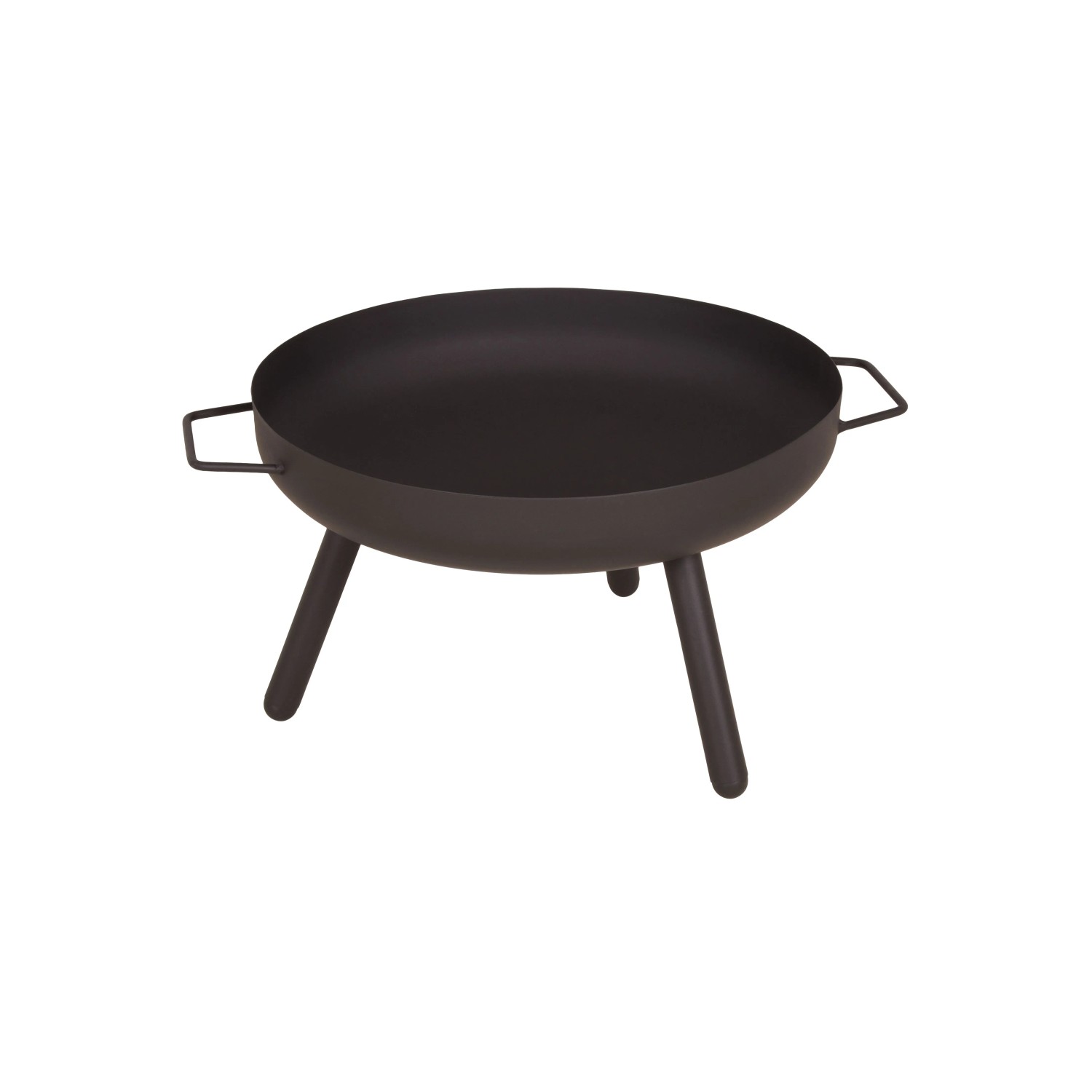 DELUKE Feuerschale MARKUS Eisen Schwarz 31x50x62cm Feuerstelle für Garten Terrasse Feuer Machen
