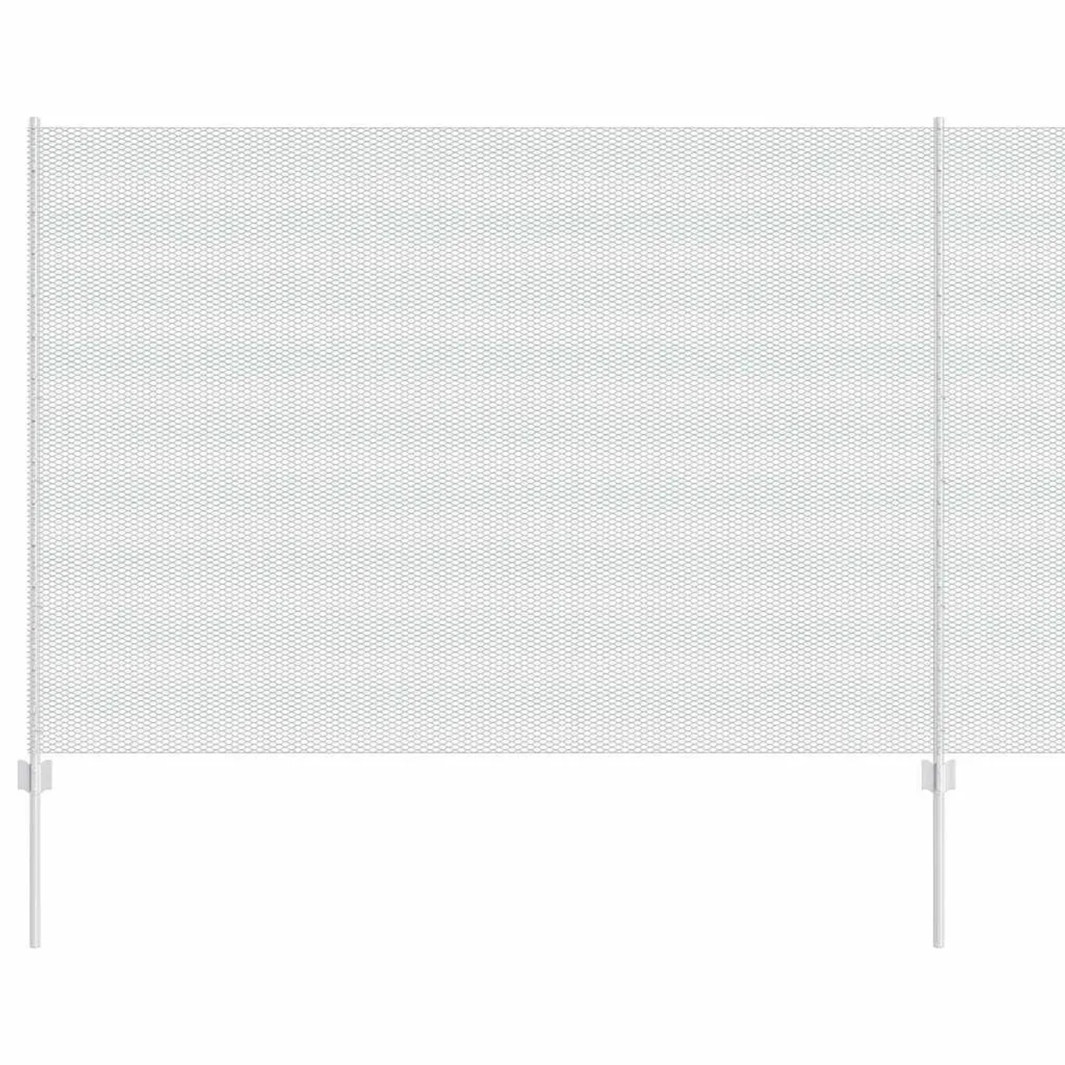 vidaXL Zaun mit Pfosten Silber 1,5 x 10 m Stahl 3336974 günstig online kaufen