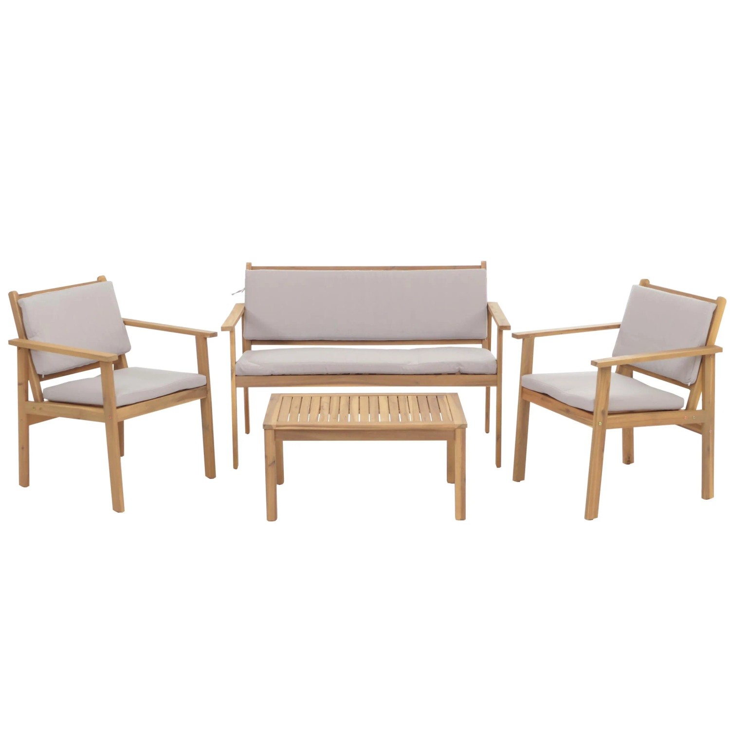 Proregal Garten-Garnitur HxBxT 82x122x64 cm Holz Akazie Stoff/Textil Kissen günstig online kaufen