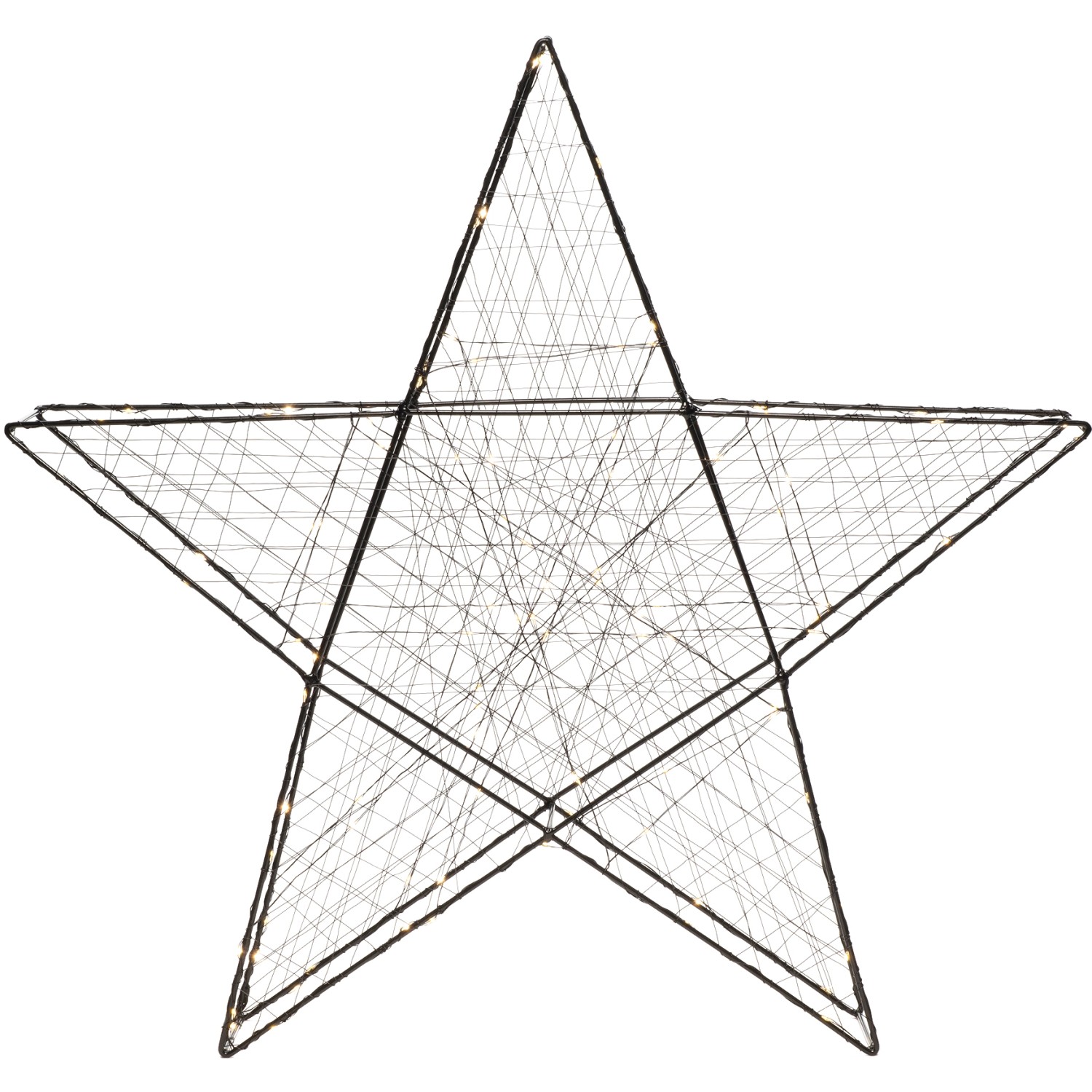 Konstsmide LED-Metallstern Schwarz für Innen