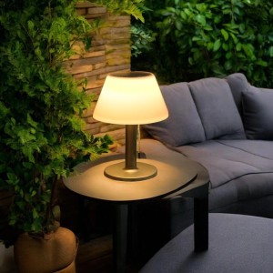 Dapo Solar Tischleuchte Jolla IP44 Metall Kunststoff 3000K