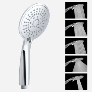 Euroshowers Duschkopf-Set zur Klebemontage, chrom, mit verschiedenen Strahlarten.