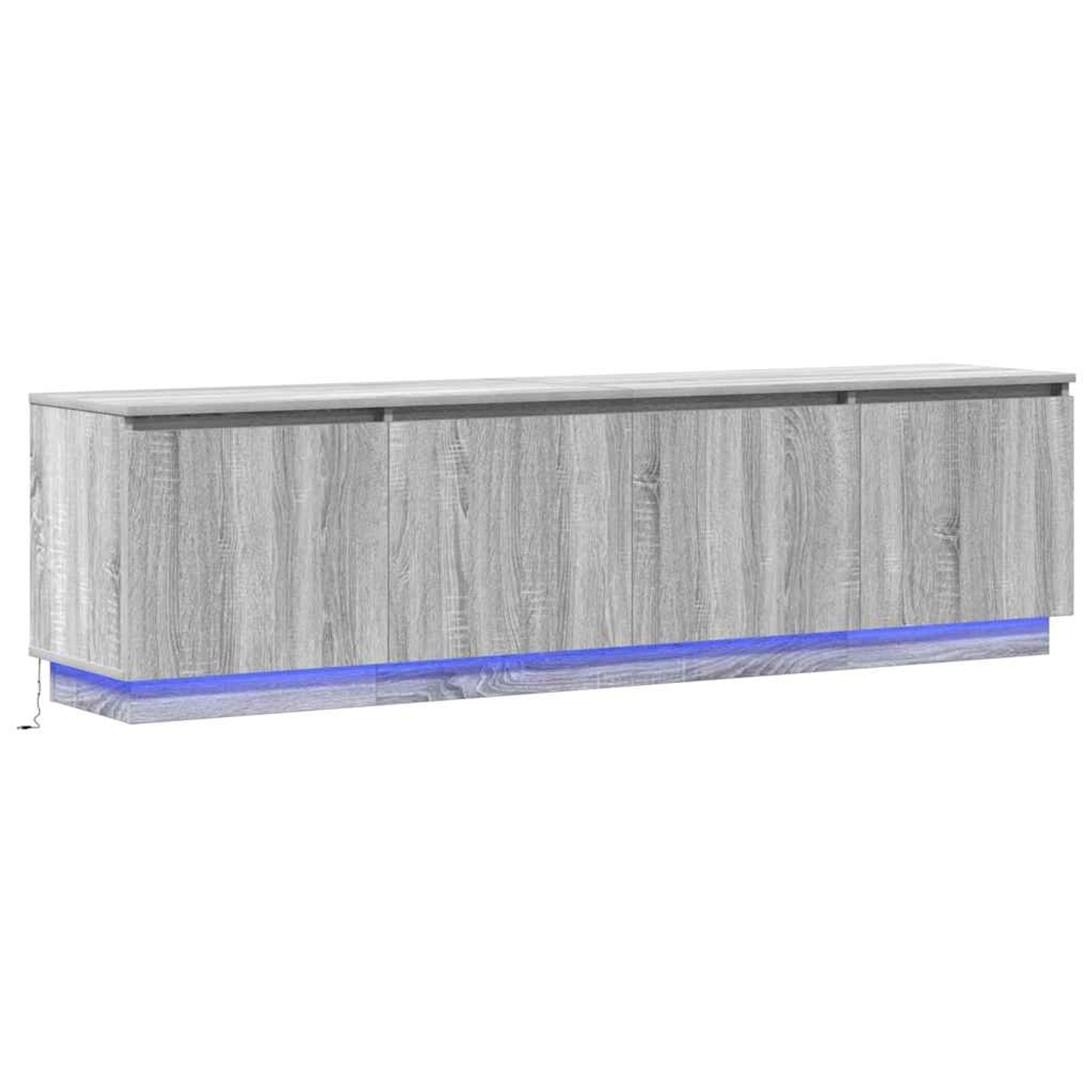 vidaXL LED-TV-Schrank Grau Sonoma 180 x 38 x 49 cm Holzwerkstoff 3376149 günstig online kaufen