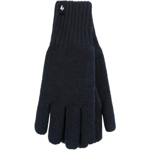 Schwarze Heat Holders Herren Handschuhe (L/XL) aus Thermogarn für warme Hände bei der Arbeit.