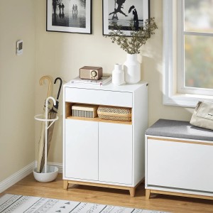 SoBuy Sideboard Küchenschrank Kommode Flurschrank Weißnatur 60x85x34cm FSB97-WN