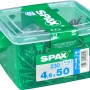 Spax Terrassenschrauben 4,5x50 mm, 230 Stück im grünen Behälter.