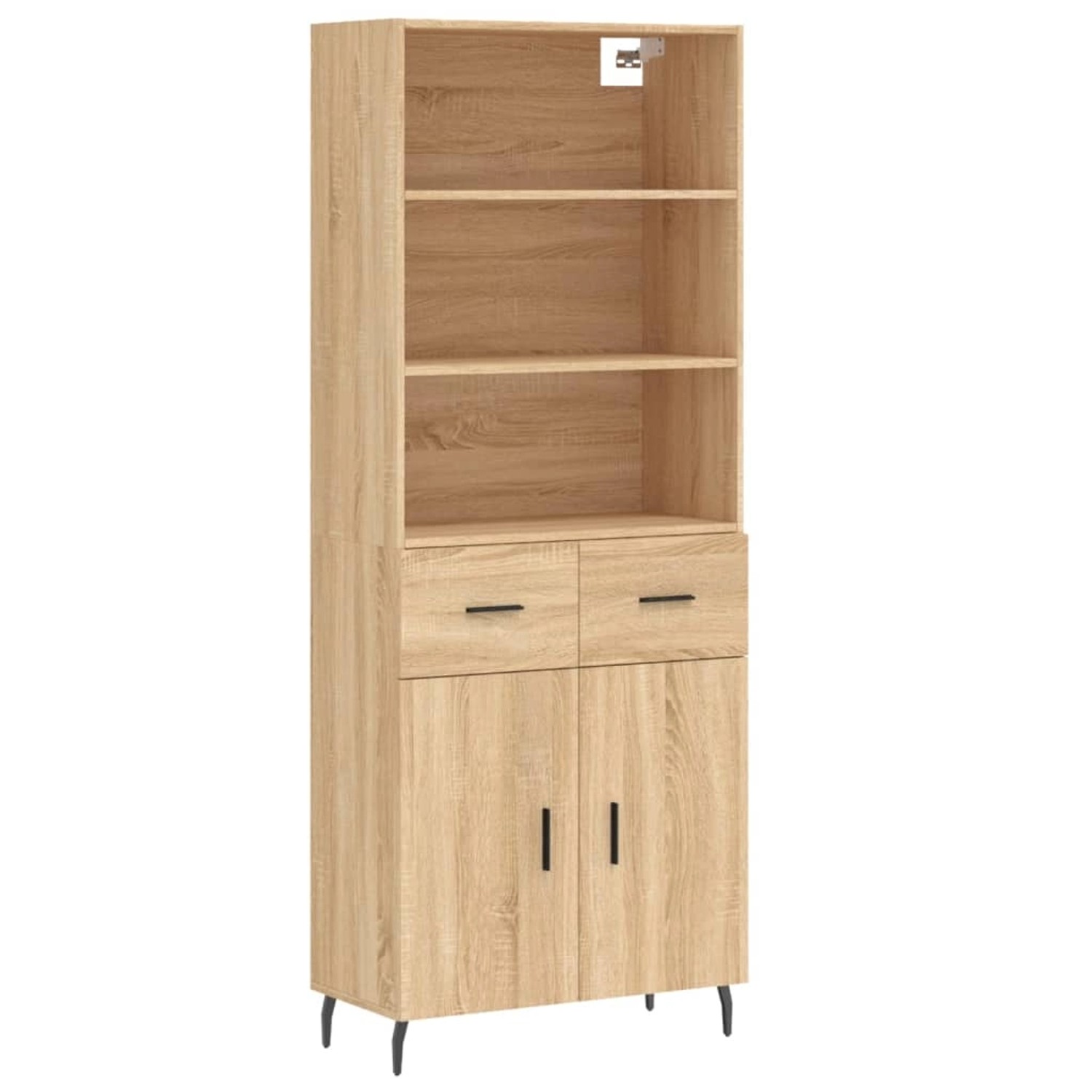 vidaXL Highboard Sonoma-Eiche 69,5x34x180 cm Holzwerkstoff 3200532