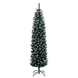 vidaXL Künstlicher Weihnachtsbaum Schlank 150 LEDs 150 cm 3315779