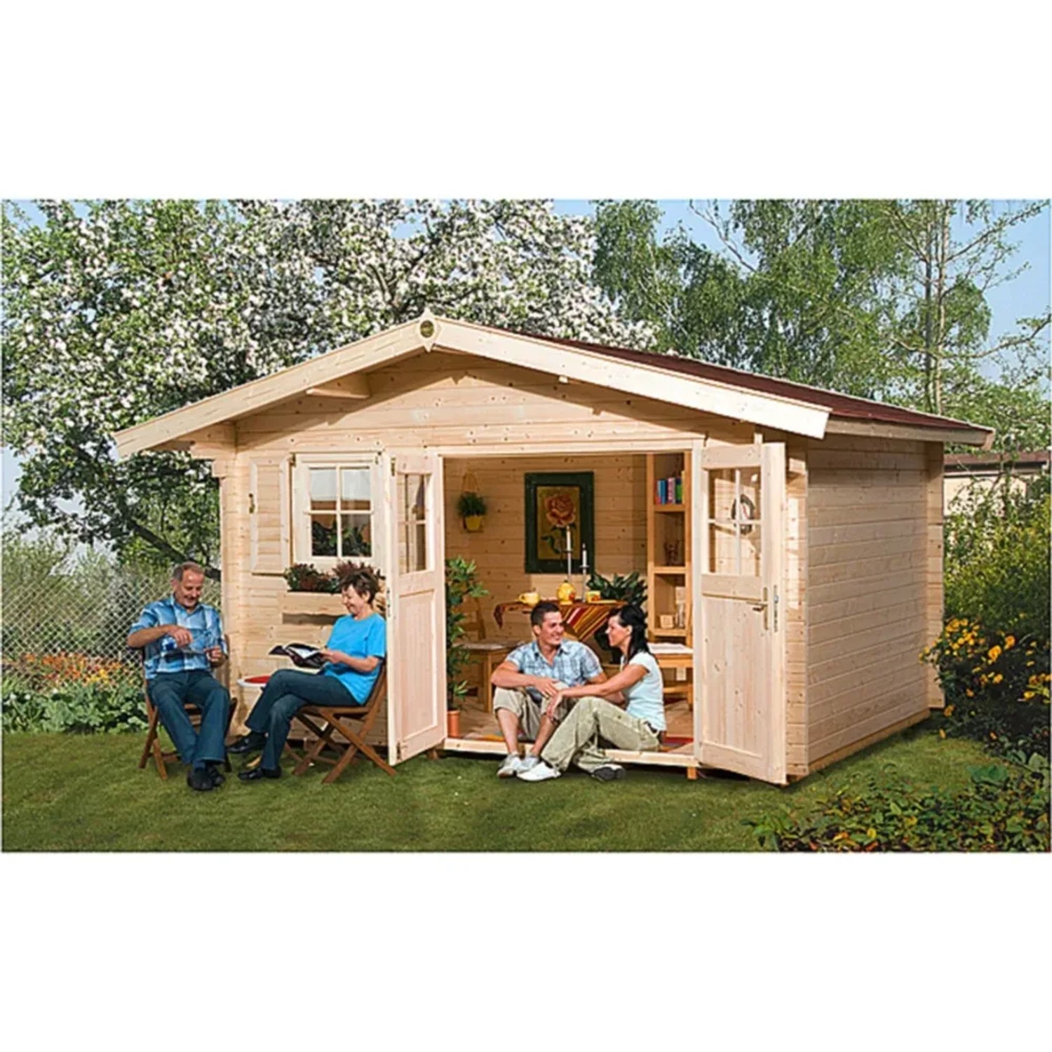 Weka Holz-Gartenhaus Verona A 340 cm x 250 cm