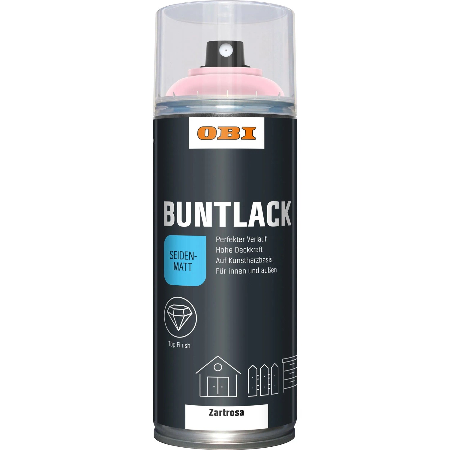 OBI Buntlack Spray LH Zartrosa seidenmatt 400 ml
