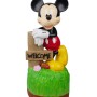 Disney Gartendeko: Mickey Mouse Figur mit "Welcome" Schild für den Garten.