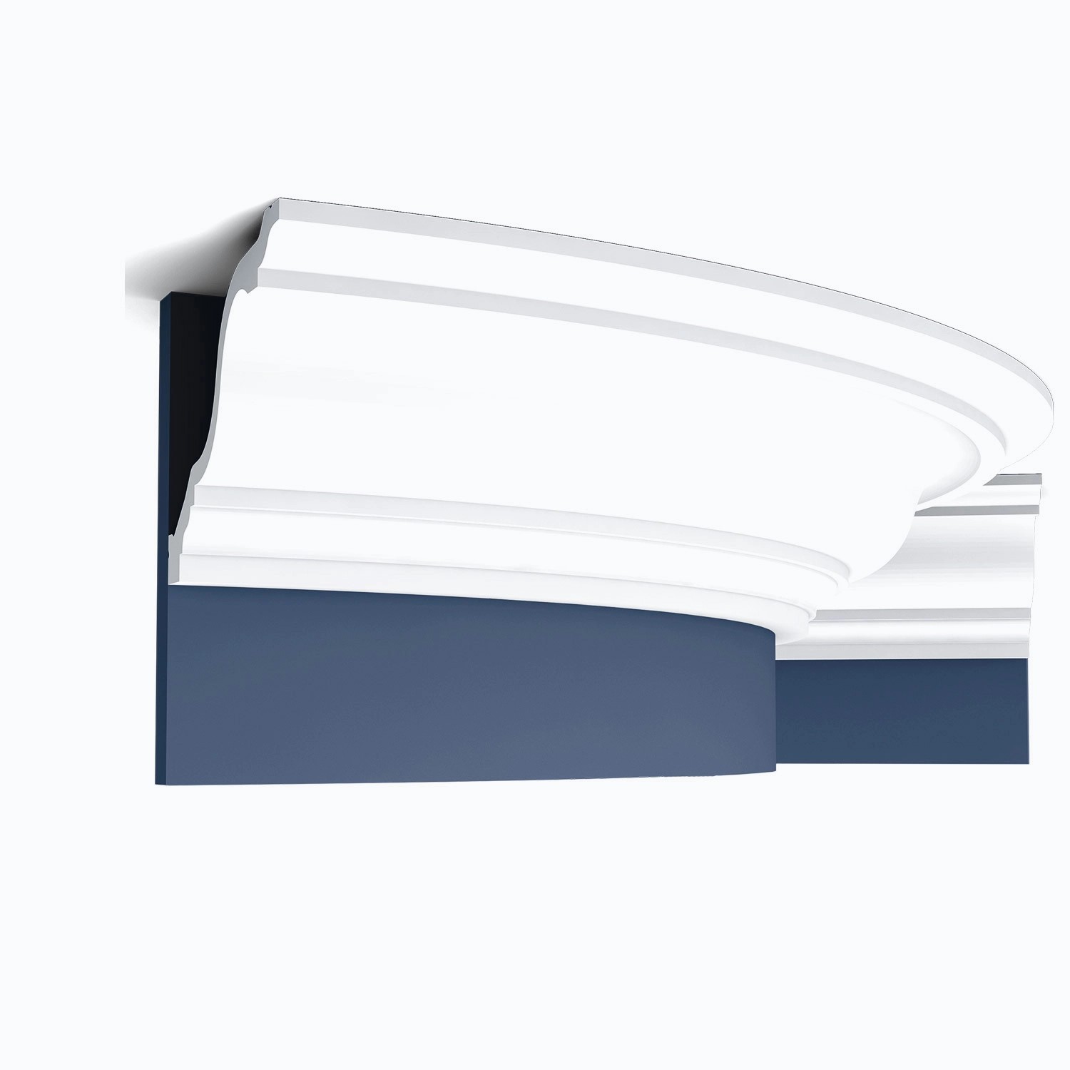 ORAC DECOR C334F LUXXUS Flexible Decken Eckleiste Stuckleiste Dekor Profil 2 m 200 cm x 15 cm x 19,6 cm Weiß