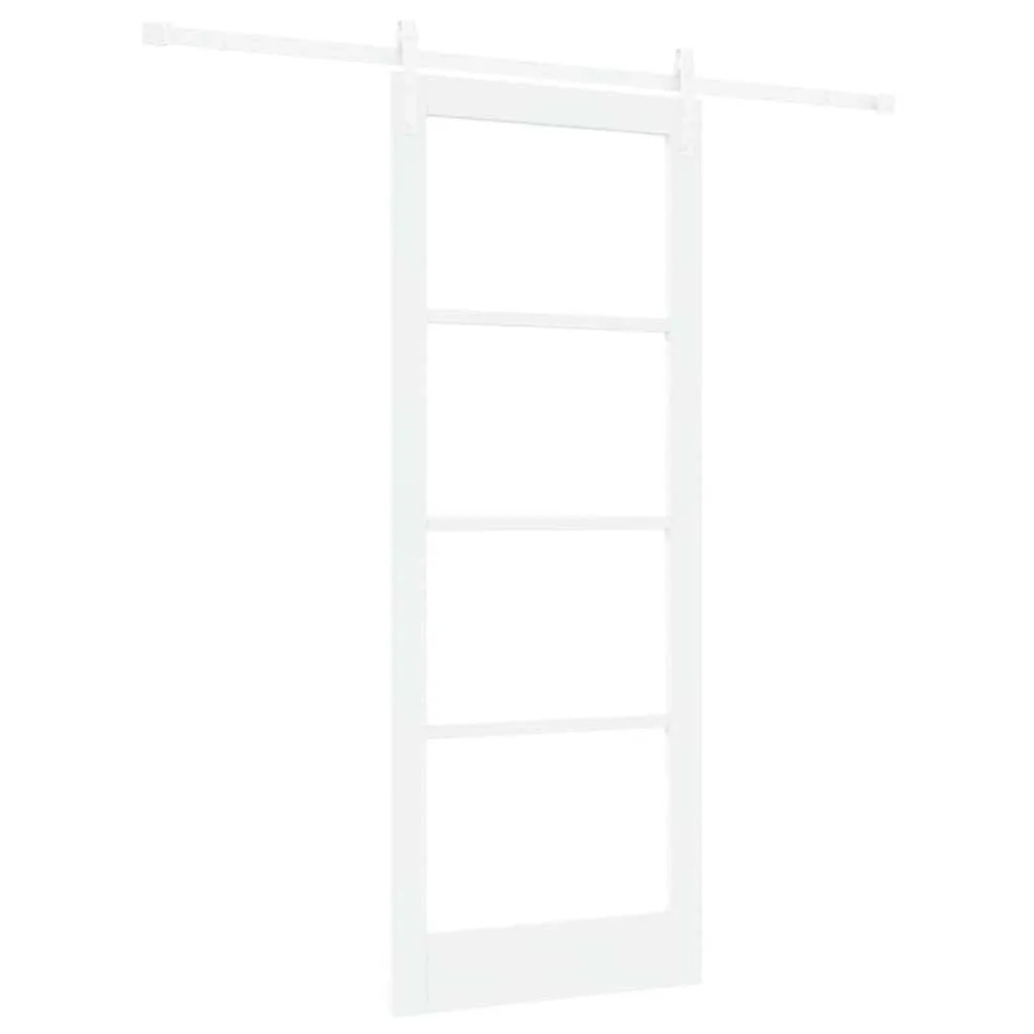vidaXL Schiebetür ORKDAL Weiß 83 x 211 cm Massivholz Kiefer und Glas 3331916